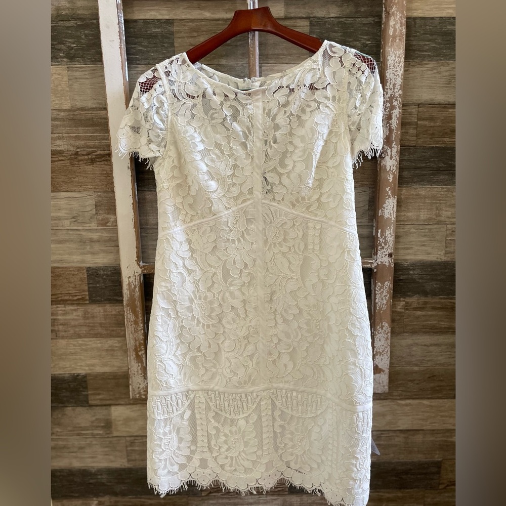 Lumier by Bariano white lace dress